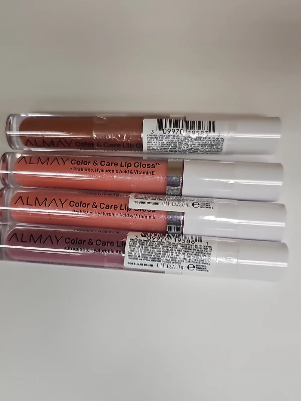 Almay Color & Care Lip Gloss Bundle of Qty 4 Sealed New